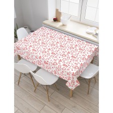 The tablecloth “Different hearts”, rectangular, oxford, size 145x180 cm