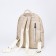 Women's backpack made of artificial leather with lightning, 3 pockets, beige color