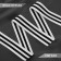 The gum is woven, soft, 40 mm, 4.5 ± 1 m, black/white color