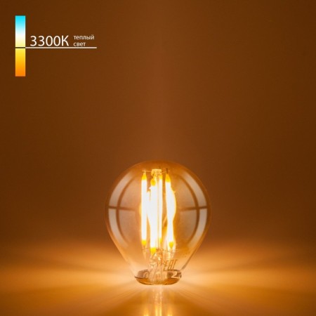 Filament LED lamp Elektrostandard, Mini Classic F, 45x45x78 mm, 6W, E14, 600LM, 3300K