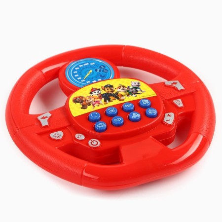 Musical steering wheel "puppy patrol", sound, red color-2