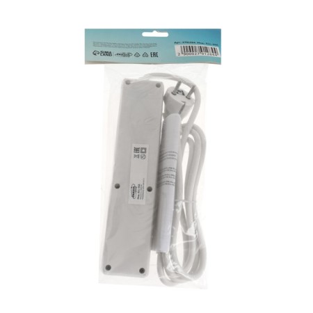 Extension cord Luazon Lighting, 4 sockets, 1.8 m, 10 A, 2200 W, 3x0.75 mm2, s/c, with excavation, b-3
