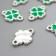 Connector for creativity plastic for metal "Clover" set of 10 pcs 1.8x1.3 cm