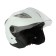 The helmet open with two visors, size L (59-60), model-BLD-708E, white glossy