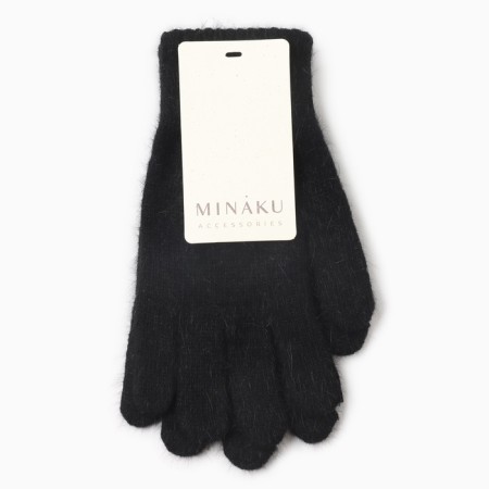 Women's gloves minku, black color, 21 cm-3
