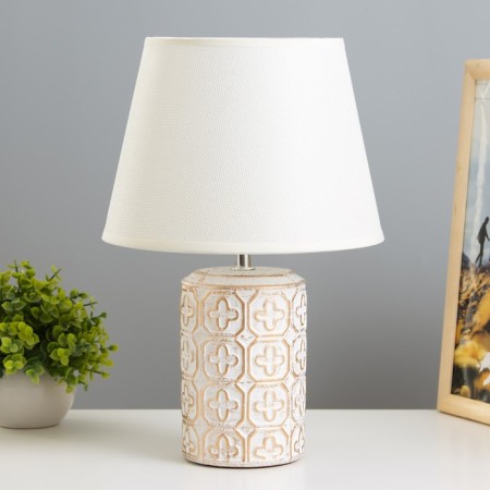 August table lamp E14 40W white-gold 22x22x34 cm Risalux