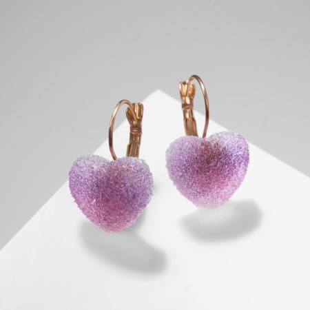 Earrings Assorted "marmalade hearts" in sugar, color mix-1
