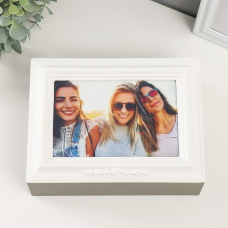 Casket wood with a photo frame 10x15 cm "Classic" 20x15x7.5 cm-1