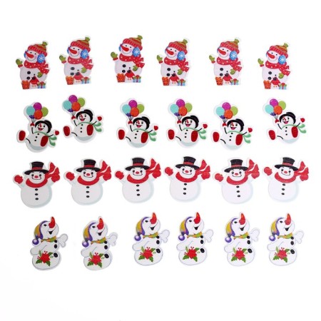 Set for decor "Snowmen" 24 pcs., Mix