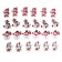Set for decor "Snowmen" 24 pcs., Mix