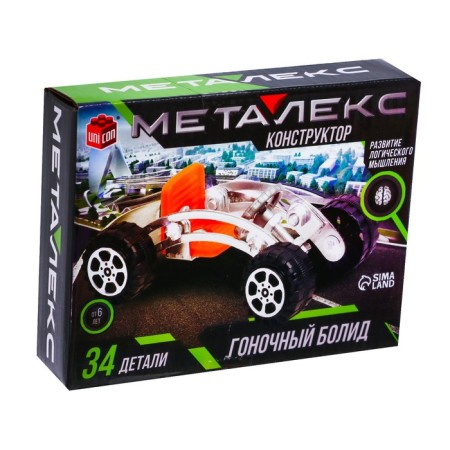 Metal designer "Racing car", 34 parts-1