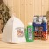 Gift set for the bath "Dobroparov, from February 23" Hat "Real Banker" and shampoo