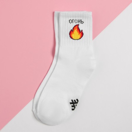 Women's socks kaftan "fire" p. 36-39 (23-25 ​​cm), white-1