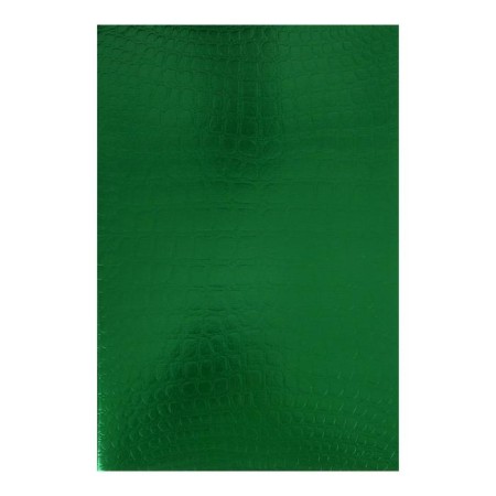 A4 notebook, 96 sheets in the Croco cage, Metallic boumvil, embossing, offset block, green