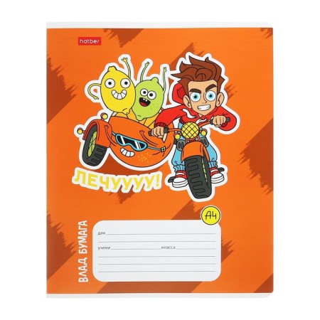 Notebook 12 sheets in the "Vlad A4" line, cover coated cardboard, offset block 65g/m2, 5v mix-2