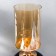 Climber metal, glass for 1 candle "Mirage" gold with black 42x17x17 cm