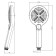 Shower watering can Lemark LM8114C, manual, 110 x 243 mm, 3 functions, white