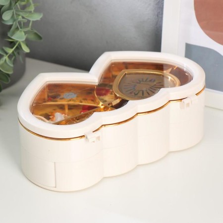 Musical mechanical musical "White Hearts" 12.5x21.5x7.5 cm-3