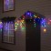Garland "fringe" 12 × 0.7 m, IP44, UMS, white thread, 240 LED, glow of multi, 220 V