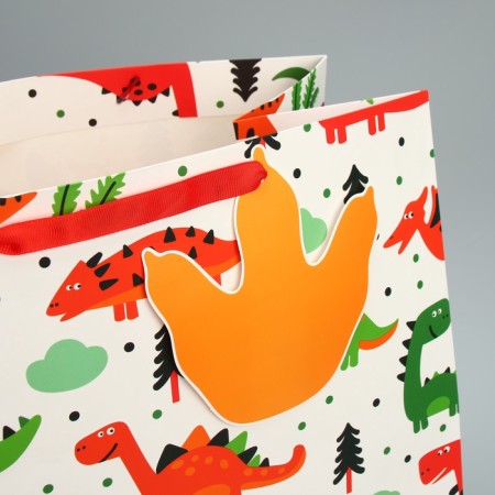 Gift package, packaging, "dinosaurics", 38 x 38 x 21 cm-5