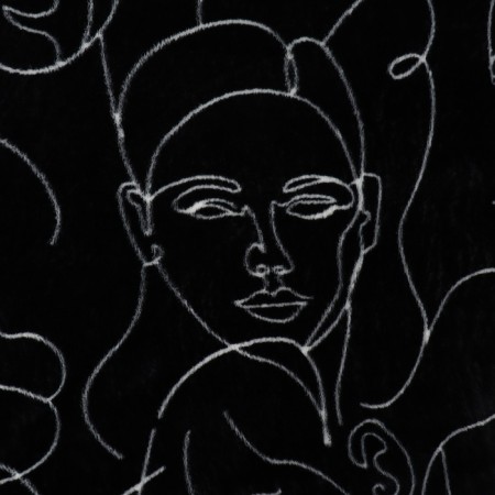 Casa Conforte Festival Face 150x200cm, black, microfiber 200g/m, PE 100%