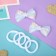 Hair set "overflows" (2 clamps 5.5 cm, 4 elastic bands) white