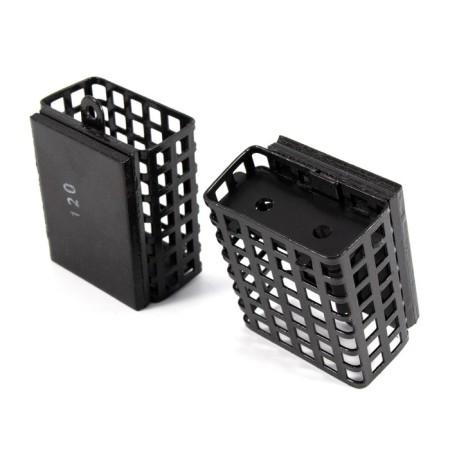 Feeding feeder Yaman rectangular 120 g, metal, removable plastic bottom, packaging 10 pcs. 10694