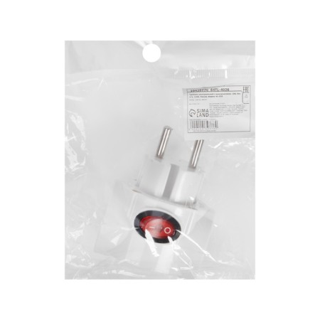 Electric tee with a switch, 10A, without salary, 220V, white-3