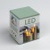 Silver LED candle, 6 × 8 × 6 cm, plastic, batteries AAAX2 (not complete), glow warm white