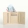 Women's wallet on the button, white color