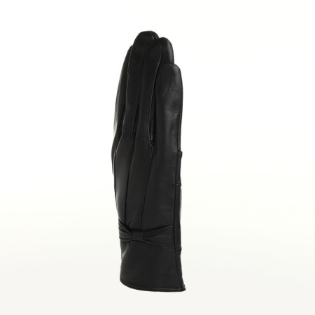 Female gloves, size l, with insulation, black color-1