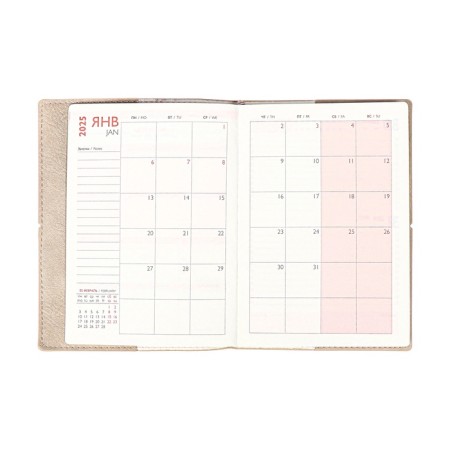 Diary DATIR 2025 A6+ 176l Escalada, Soft Okvl, Single Leather, TIS F, KR BL 70g/M2, Beige-15