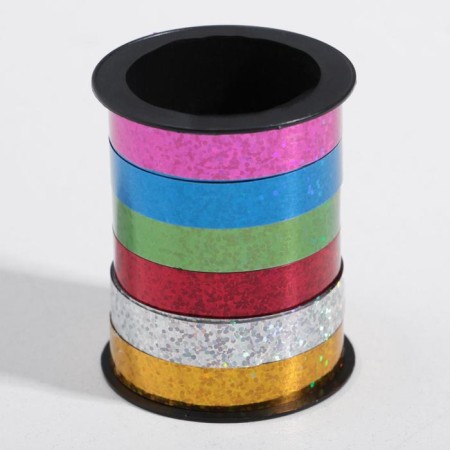 Packaging holographic tape, assorted, 6 colors, 0.5 cm x 3 m