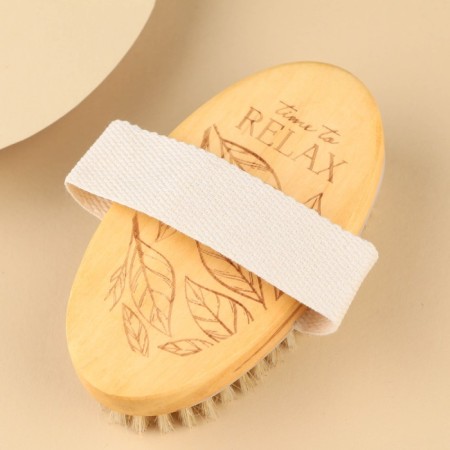 Dry massage brush "Time to Relax", 12 x 7 cm-1