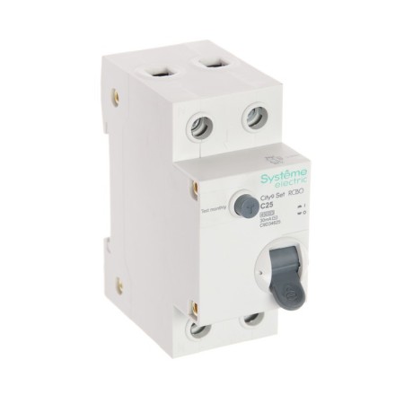 Switch aut. Dif. AVDT SE City9 SET, 1P+N, C, 25 A, 4.5 KA, 30 mA, AC, 230 V