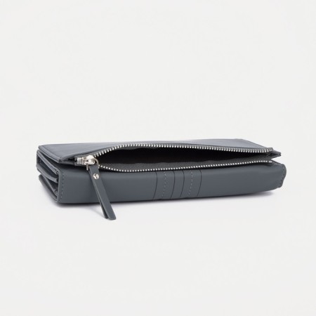 Women's wallet on magnets, gray color-2