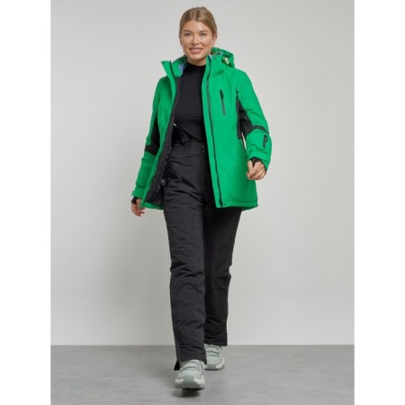 Ski jacket female, size 48, green color-11