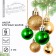 Christmas trees New Year, for the New Year, plastic, d = 3 cm, 6 pcs., Gold and green color