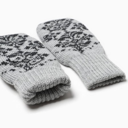 Female mittens, light gray, size 18-3