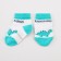 Socks children's baby I am a "dinosaur", white color, 8-10 cm