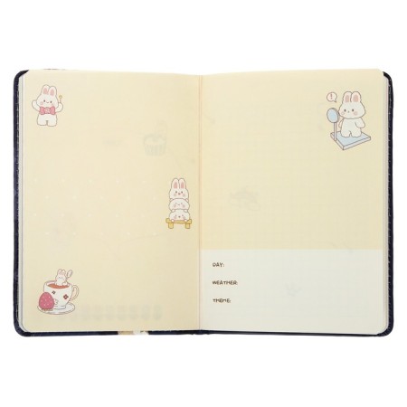 Gift notebook, A6, 100 sheets, a colored block, with a curly knife on a magnet, "anime", mix-6
