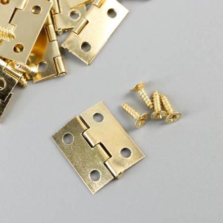 Loop for a casket metal with straight angles gold set of 17 pcs 1x1.5 cm