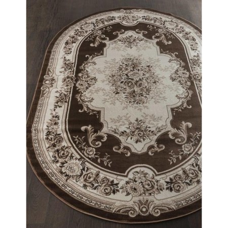 Oval Merinos Valencia Deluxe carpet, size 200x300 cm, color Brown