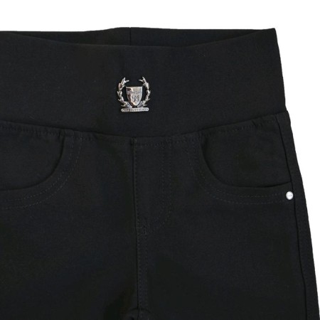 Pants for girls, height 128 cm, black color-1