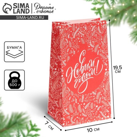 Package without pens "Red", 10 x 19.3 x 7 cm, New Year