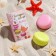 A set of two lip balms "strawberries", "peach"