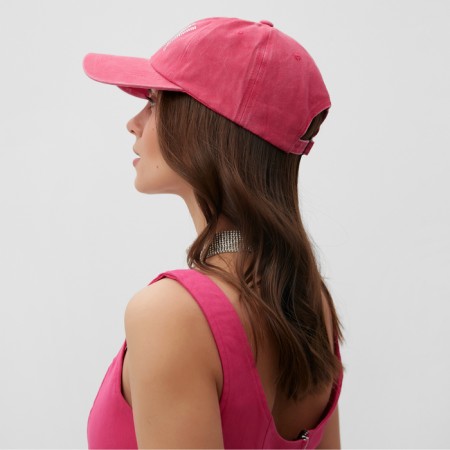 Women's cap with rhinestones Mist icon, pink, p. 56-58-2