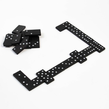 Domino time of the game "Commander", knuckles 3.7 x 1.9 cm, 14.7 x 5 x 2.7 cm-1