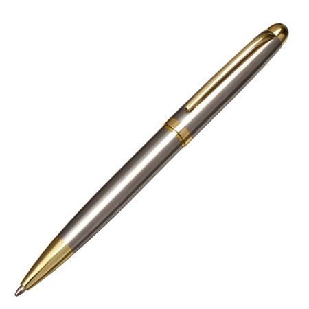 Gift handle, ball "Classic" in the leatherette case, rotary, hull silver with gold-2