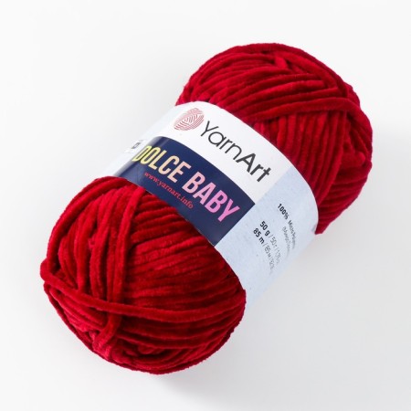 Yarn "Dolce Baby" 100% micropoliester 85m/50 g (752 cherries)-1